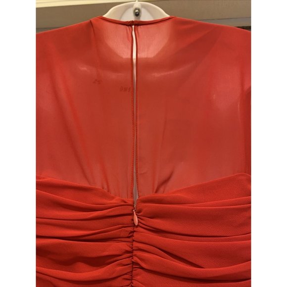 Vintage 80s A.J. Bari Red lace bodysuit blouse Leotard size 10 - Picture 6 of 7